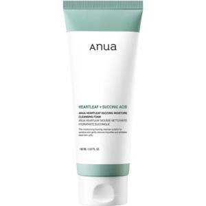 Anua Heartleaf Succinic Moisture Cleansing Foam - Успокояваща почистваща пяна за лице с янтарна киселина 150мл