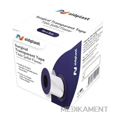 Aidplast Priehľadná porézna náplasť na cievke 5 m x 5,2 cm 1 ks