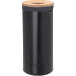 Brabantia Кош за пране Brabantia стоманен с корков капак 35 л черен (120008)