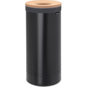 Brabantia Кош за пране Brabantia стоманен с корков капак 35 л черен (120008)