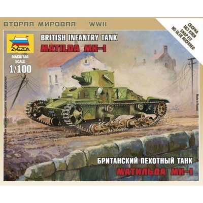 Zvezda tank Matilda Mk.I Wargames WWII 6191 1:100