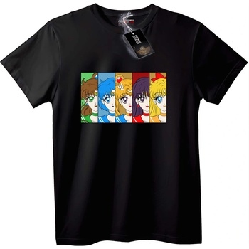 NOONEBRAND Тениска Sailor Moon герои - 5XL, Black