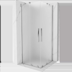 Mexen Velar Duo плъзгаща се душ кабина 80 x 80 см, матирано, хром - 871-080-080-32-01 (871-080-080-32-01)
