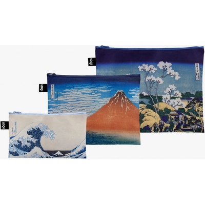 LOQI taštičky na zips katsushika hokusai 3 ks