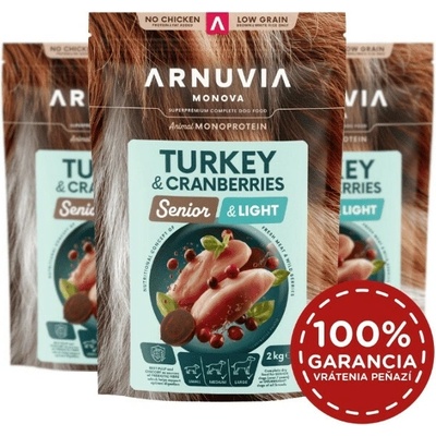Arnuvia Monova Dog Senior & Light Turkey & Cranberries 6 kg