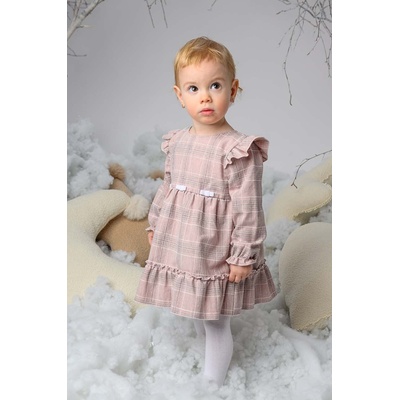 Jamiks Детска памучна рокля Jamiks в розово къса разкроена (NANEA.Sukienka.JZG083.G)