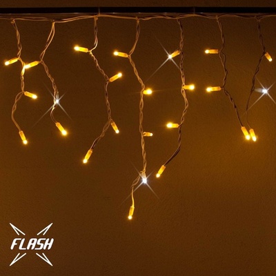 DecoLED LED svetelné kvaple FLASH 3x0,5m teple biela 114 diód IP67 IFNX0305W