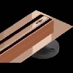 Mexen Flat 360° Slim линеен въртящ се сифон 80 см, розово злато - 1641080 (1641080)