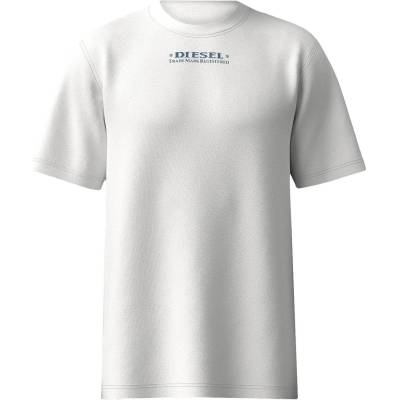 Diesel Тениска Diesel Men's Upside Down Back Print Regular Fit T-Shirt - White