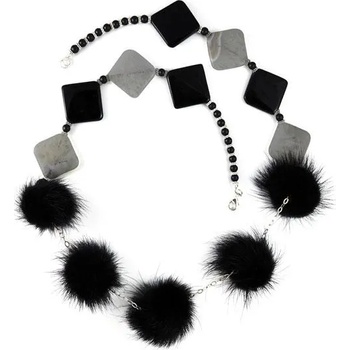 Image 1 of Dannyra Стилна огърлица с перли и ахат Dannyra Jewels