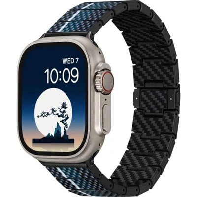 PITAKA Кевларена Каишка за Apple Watch, Pitaka Carbon Fiber Watch Band Moon, Син (AWB2306)