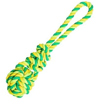 HipHop Dog přetahovadlo míč s uzlem 23 cm 90 g limetková zelená