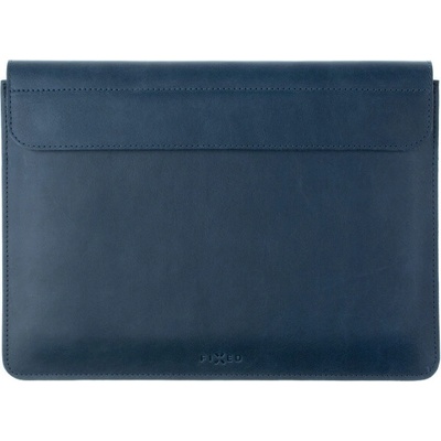 FIXED Oxford kožená obálka pre MacBook 12" (A1534) - tmavomodrá FIXOX2-MAC12-BL