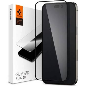 Spigen Glass. Tr Slim Full Cover Tempered Glass - калено стъклено защитно покритие за дисплея на iPhone 14 Pro Max (черен-прозрачен)