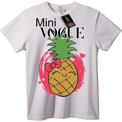 NOONEBRAND Тениска Мини Vogue Ананас - 5XL, White