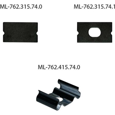 ML-761.315.74.2 Přisazený hliníkový profil PM černý 12x7mm, včetně černého difuzoru, 2m
