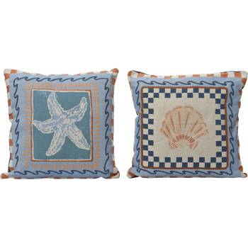 Image 1 of DECORIS ДЕКОРАТИВНА ВЪЗГЛАВНИЦА 874535 43х43х4см МОРСКА ЗВЕЗДА/МИДА (874535)