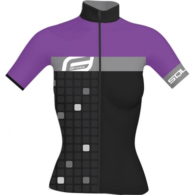 Force SQUARE krátký rukáv černo-fialový dámský – Sleviste.cz