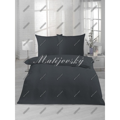 Matějovský krep obliečky TMAVO sivé 140x200 70x90