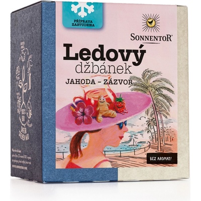 Sonnentor Ledový džbánek jahoda zázvor čaj bio 44.8 g