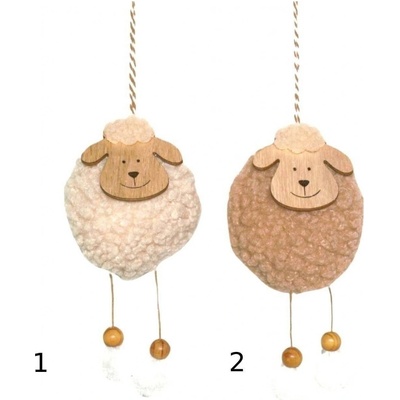 Beránek závěs textil 6cm mix