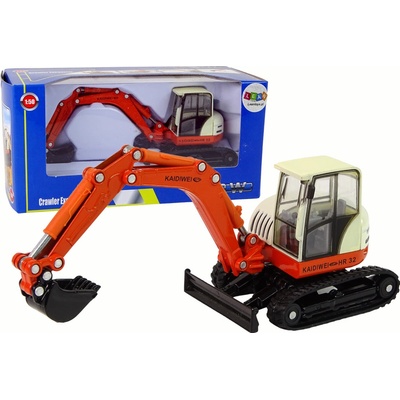 LEAN Toys Kovové rypadlo s velkým ramenem model litý pod tlakem 1:50