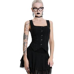 KILLSTAR дамска жилетка killstar - bone stripe - черна - ksra015268