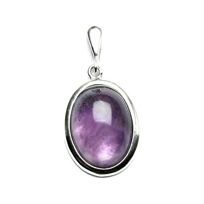 ČIŠTÍN 371625345 Stříbrný přívěsek přírodní ametyst 16 x 12 P 1455