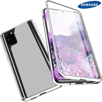 Púzdro Luxria Double Glass Magnetic - Samsung Samsung: Galaxy S22 Ultra Strieborné