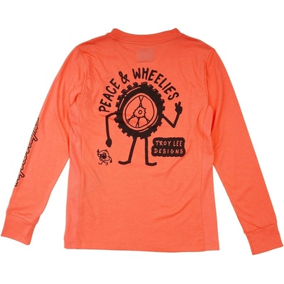 Troy Lee Designs Youth Skyline Ride LS p&w melon JR 24/25