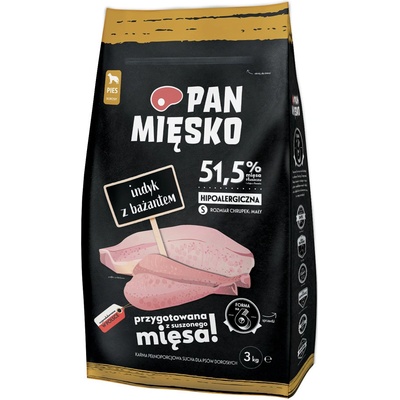 PAN MIĘSKO Telecí s křepelkou XS 3 kg