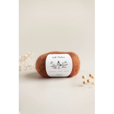 Příze Along avec Anna Silk Mohair Chataigne 25 g