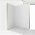 Mexen Kioto душ кабина Walk-in 130 x 200 cm, матово стъкло 8 мм, златно четкано - 800-130-101-55-30 (800-130-101-55-30)
