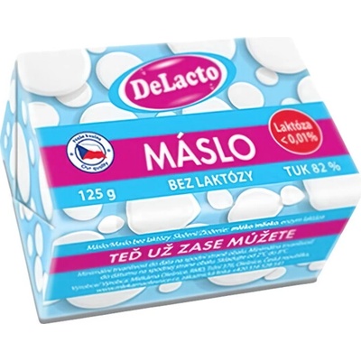 DeLacto Máslo bez laktózy 82% 125 g