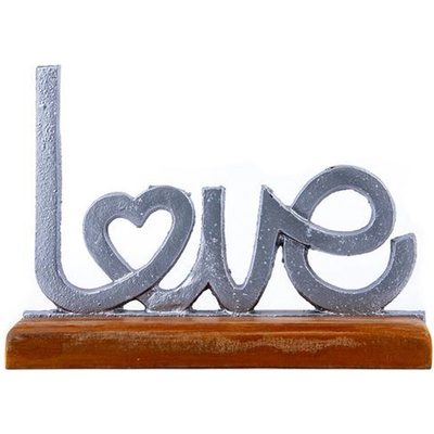 DEKORÁCIA "LOVE" NA DREVENOM PODSTAVCI 25X17CM