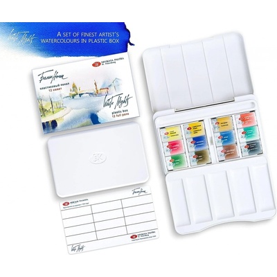 Akvarelové barvy White Nights 12 dílný set