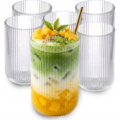 Design Sklenice na nápoje a koktejly ryhované Altom Selena 6 x 430 ml