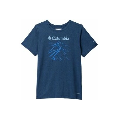 Columbia Tech Trail Short Sleeve Graphic Shirt modrá