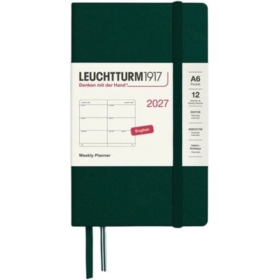 Forest Green Pocket A6 Týdenní 2027