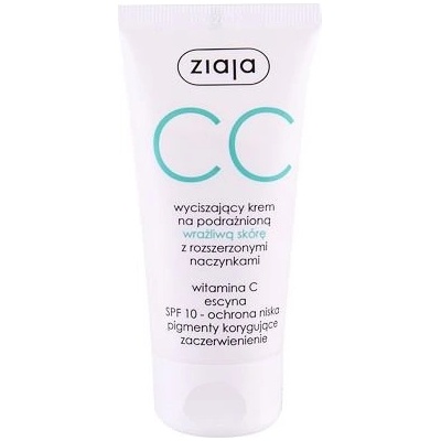 Ziaja CC Sooting Cream SPF10 Upokojujúci CC krém s vitamínom C 50 ml