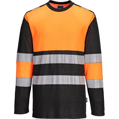Portwest Tričko PW312 Hi-Vis třída 1 L/S dlouhý rukáv reflexní Oranžová/černá 4XL – Zboží Dáma