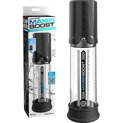 Пенис помпа с бутало, максимален ефект - Pump Max Boost Black (PIPE324923)