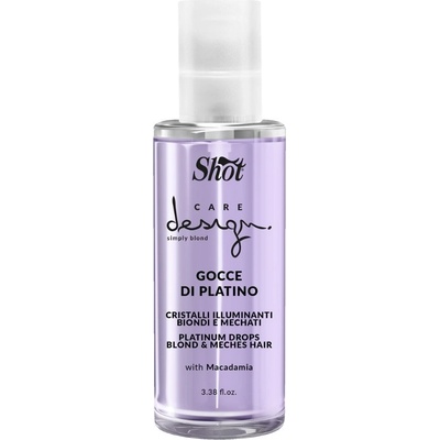 Shot Design Care Simply Blond Gocce di Platino - rozjasňujúce platinové kvapky s makadamiovým olejom, 100 ml