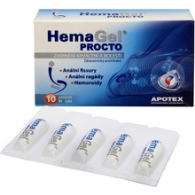Apotex HemaGel Procto rektálnych čapíkov 10 ks