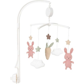 JaBaDaBaDo Jabadabado: Музикална въртележка за кошара - Зайчета розови (JB-K113)