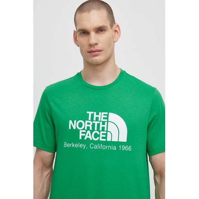 The North Face Памучна тениска The North Face M Berkeley California S/S Tee в зелено с принт NF0A87U5PO81 (NF0A87U5PO81)