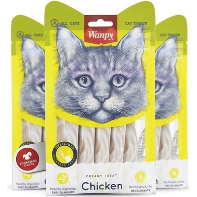 Wanpy Cat Creamy Lickable Treats Chicken 5 x 14 g