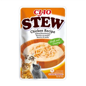 Inaba Foods Cat Ciao Stew - кремообразна котешка храна с вкус на пилешко месо 40 г