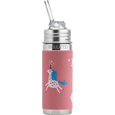 Pura Nerezová Termo lahev s brčkem 260 ml Unicorn