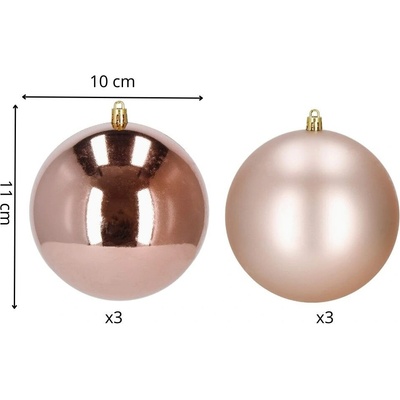 Springos CA1193 VIANOČNÉ GUĽE 10 CM 6 KS.